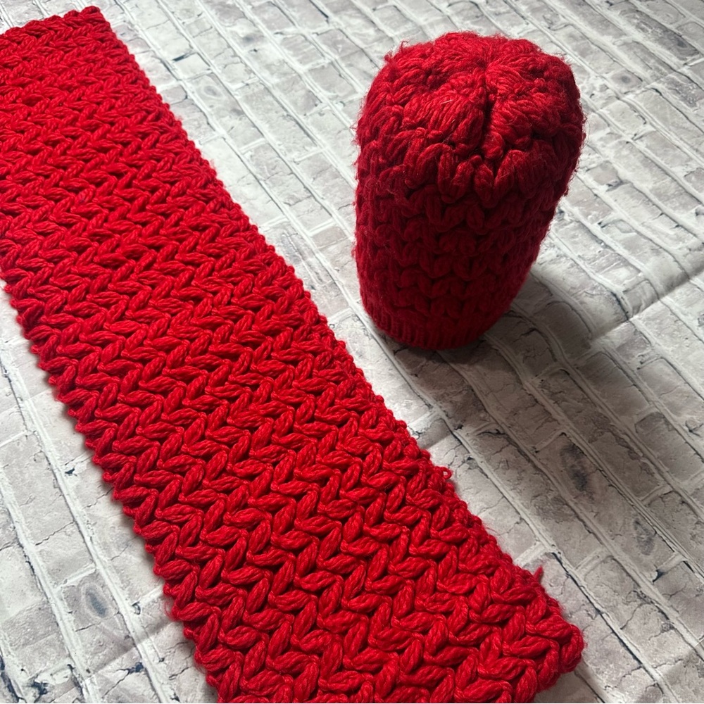 EUC Lane Bryant Red Knit Hat ONE SIZE - Picture 9 of 10